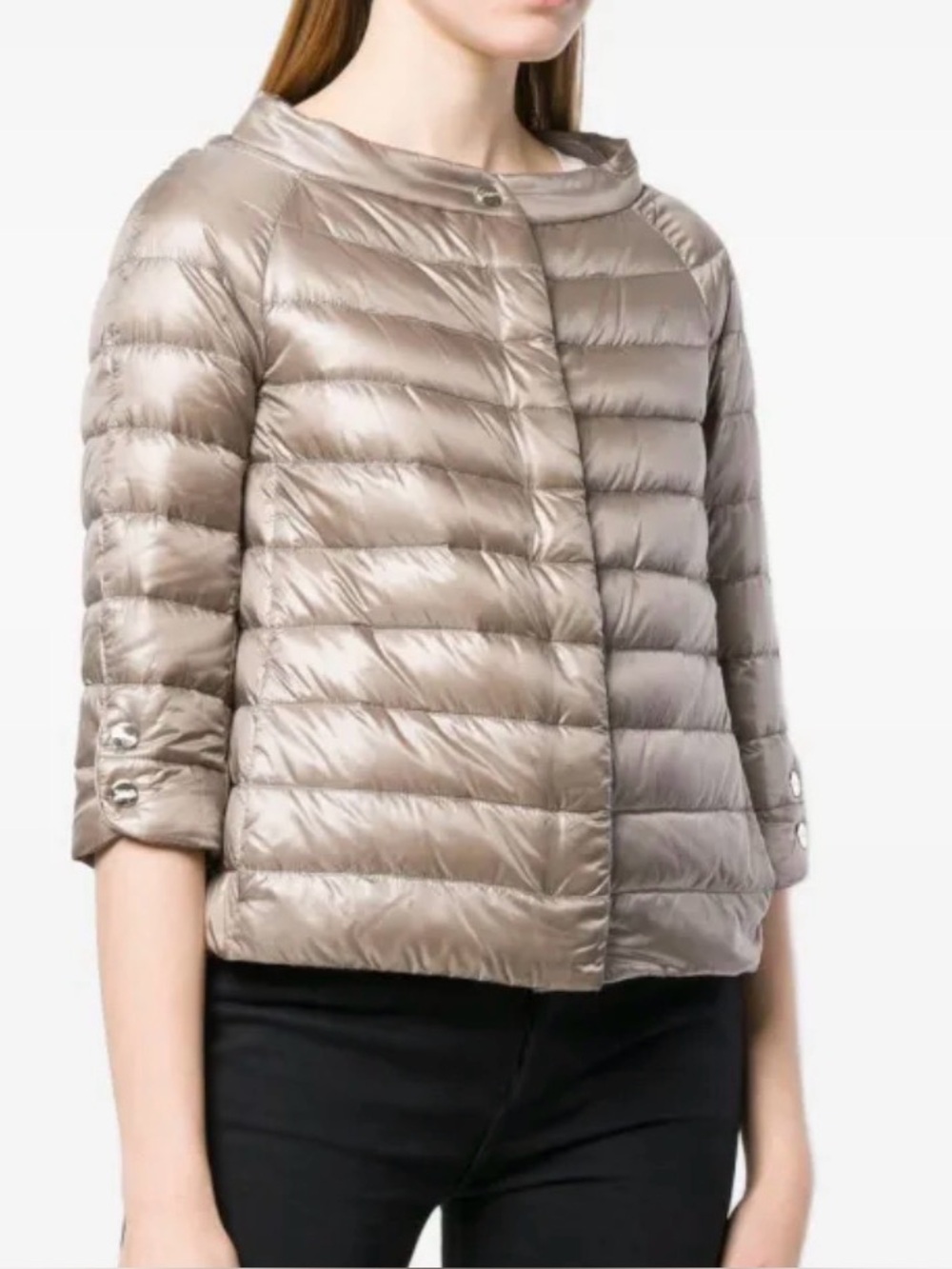 Herno Women’s Lightweight Puffer Jacket in Light Beige